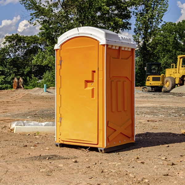 can i customize the exterior of the porta potties with my event logo or branding in Highland Falls